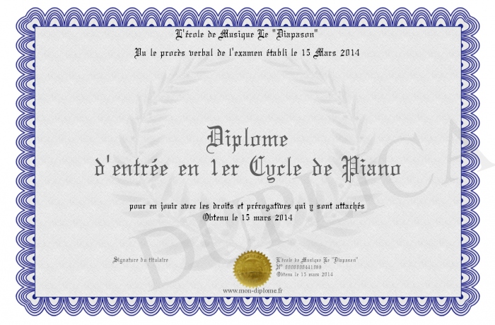 diplome 1er cycle